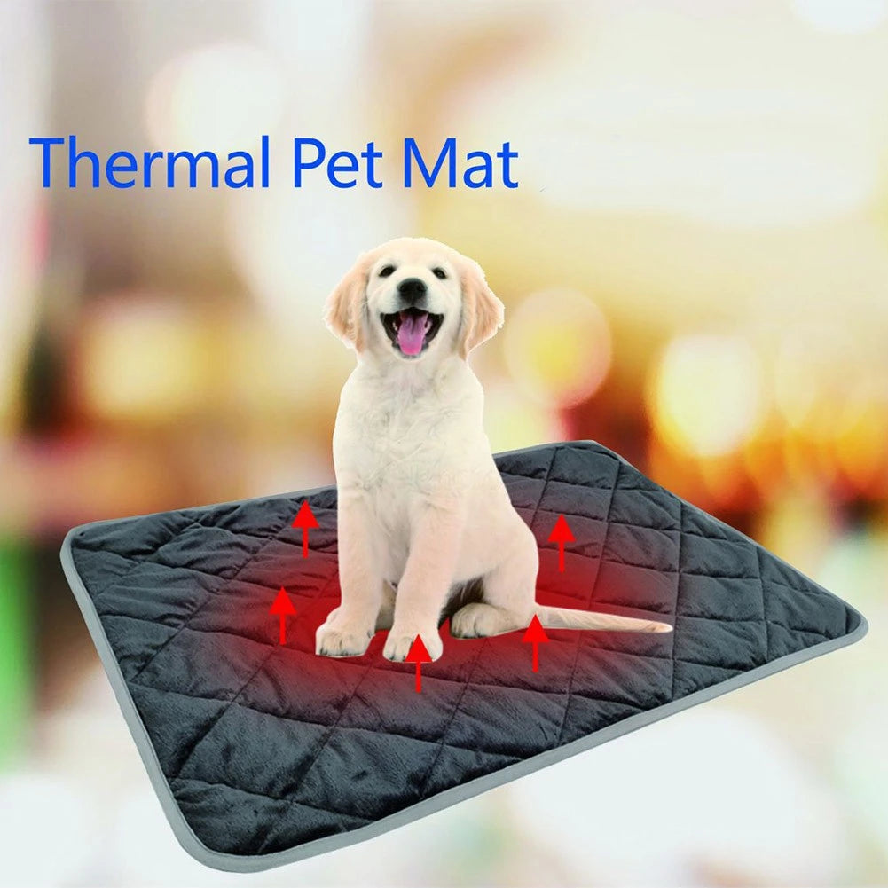 Self-Heating Dog Pad in Winter No Electric Cat Heating Warm Mats Pet Sleeping and Playing Blankets Machine Washable Soft Mat